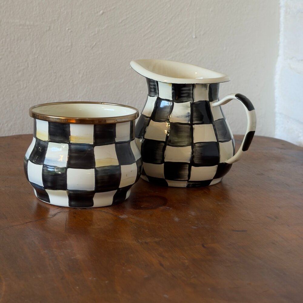 Courtly Check Creamer & Sugar Bowl Set (no lid)